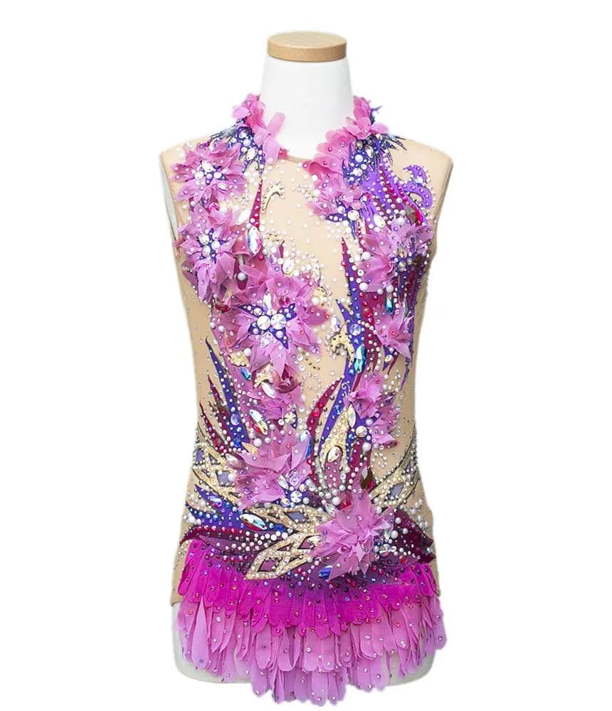 Cosmos Pink オーダーメイド作品 - 新体操レオタード | MASH Leotard