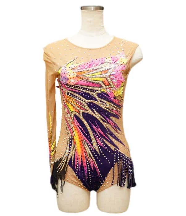 Alex ブルー×ホワイトスポーティデザイン 新体操レオタード | MASH Leotard