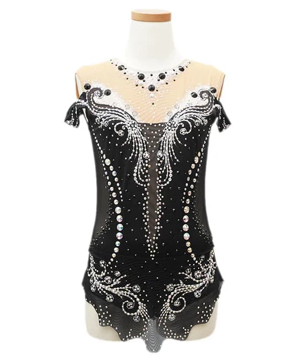 Elena エレガントパープルデザイン 新体操レオタード | MASH Leotard