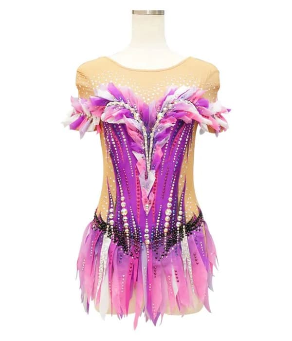 Hannah マルチカラーペイント技法 新体操レオタード | MASH Leotard