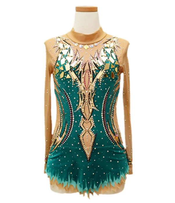 【Mashleotard グリーン系オーダー専用ページ】 新体操レオタード 通販｜ヨーロッパ製デザインコレクション ¥35,000